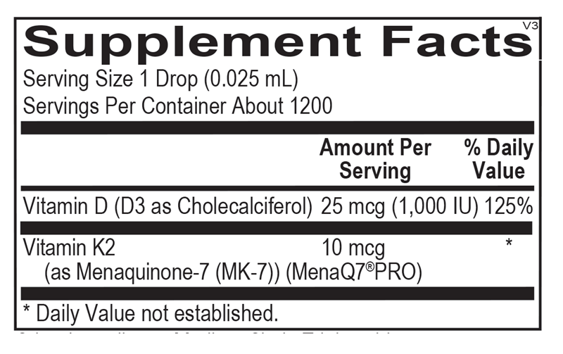LIQUID VITAMIN D3 WITH K2