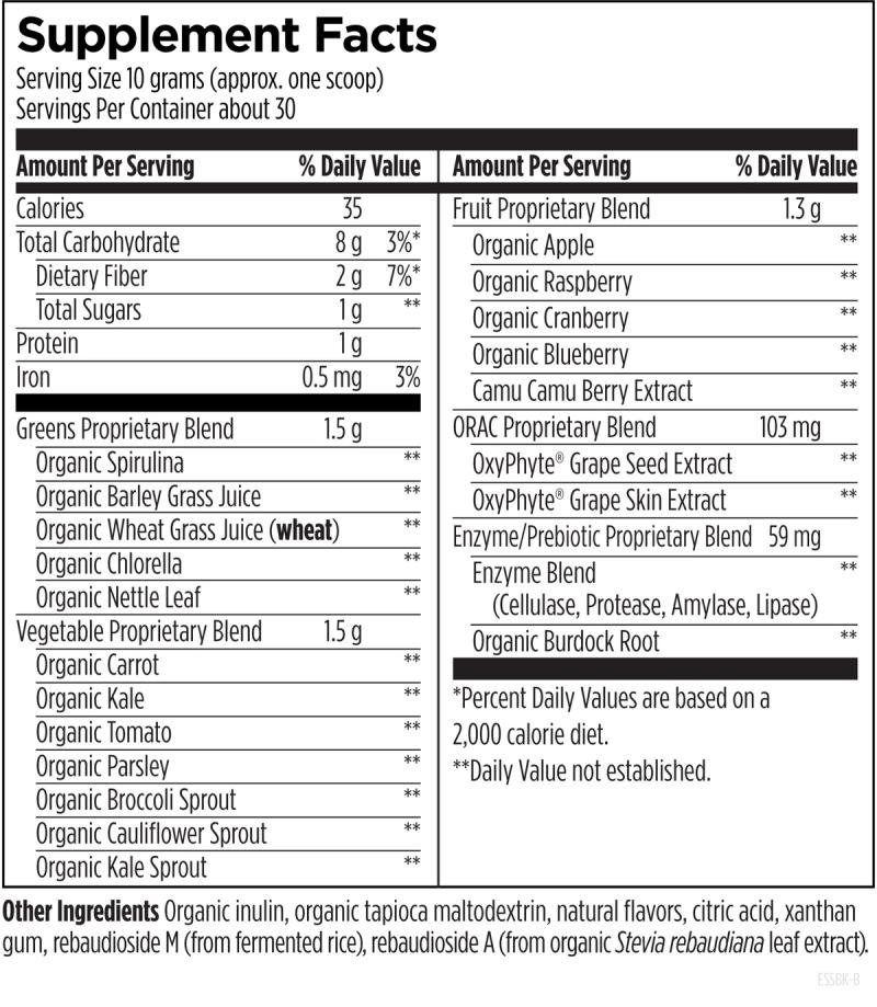 EssentiaGreens and Reds - Kiwi Strawberry